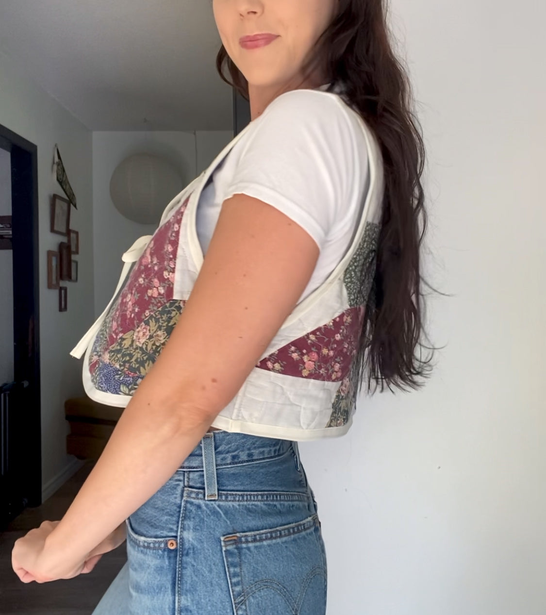 Upcycled Tie-front Quilt Vest
