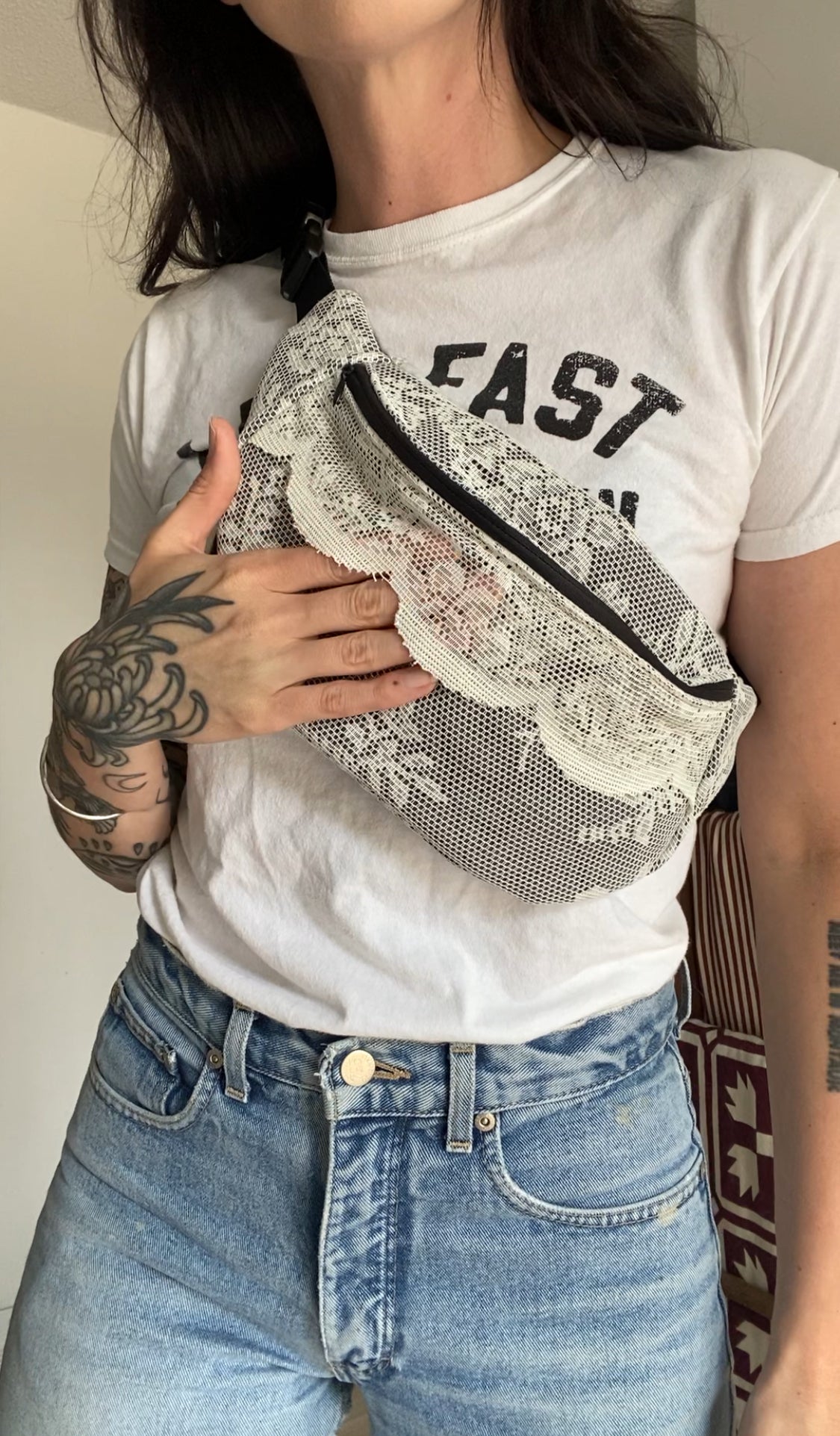 Upcycled Lace Fanny Pack