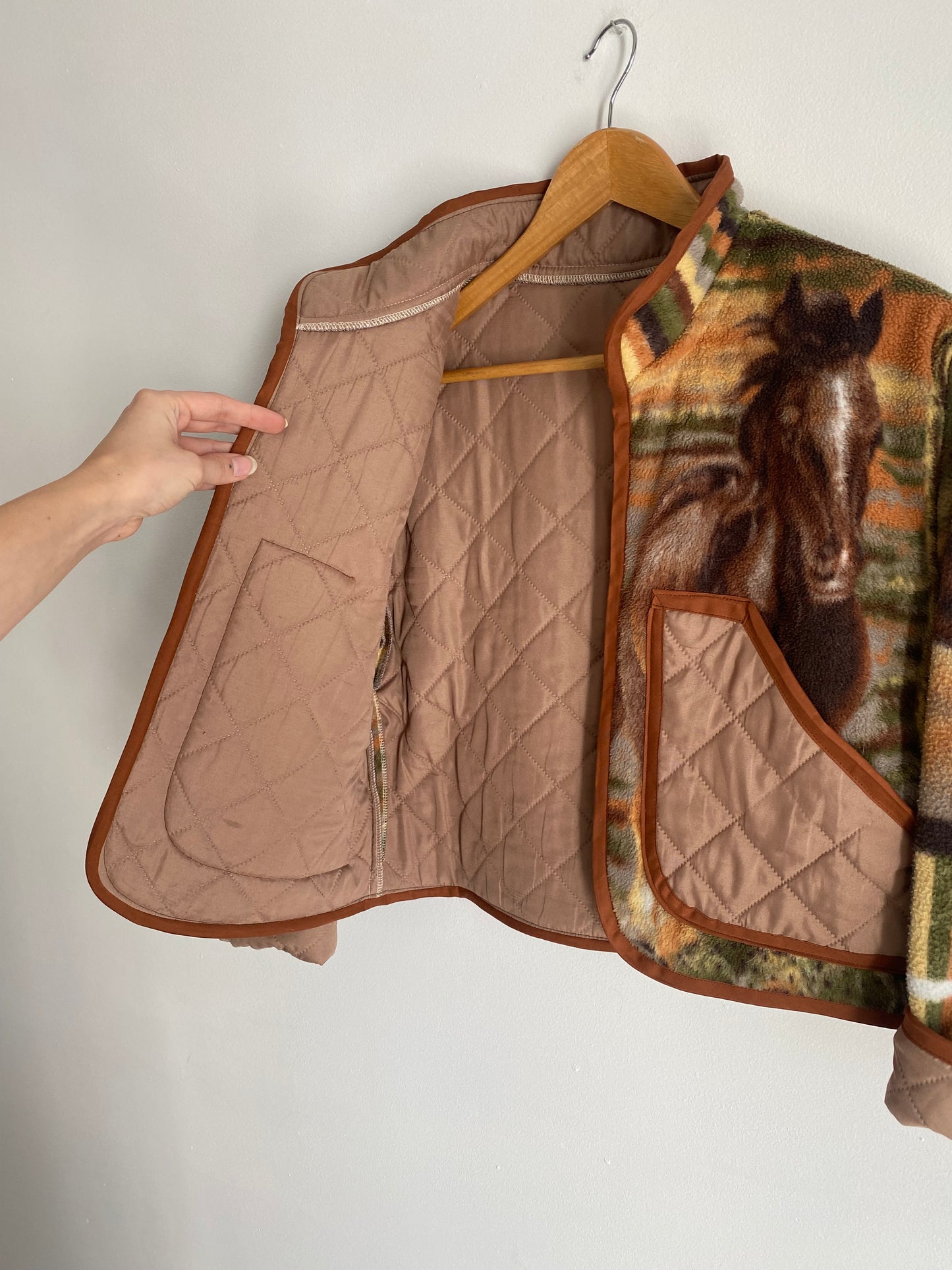 Upcycled Running Horses Jacket