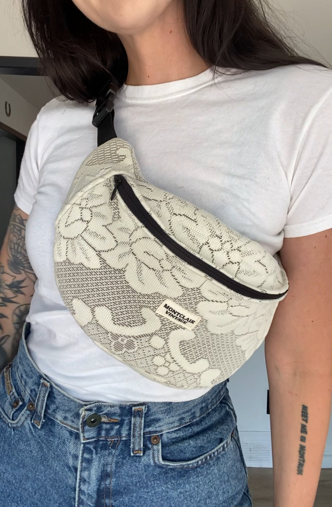 Upcycled Lace Fanny Pack