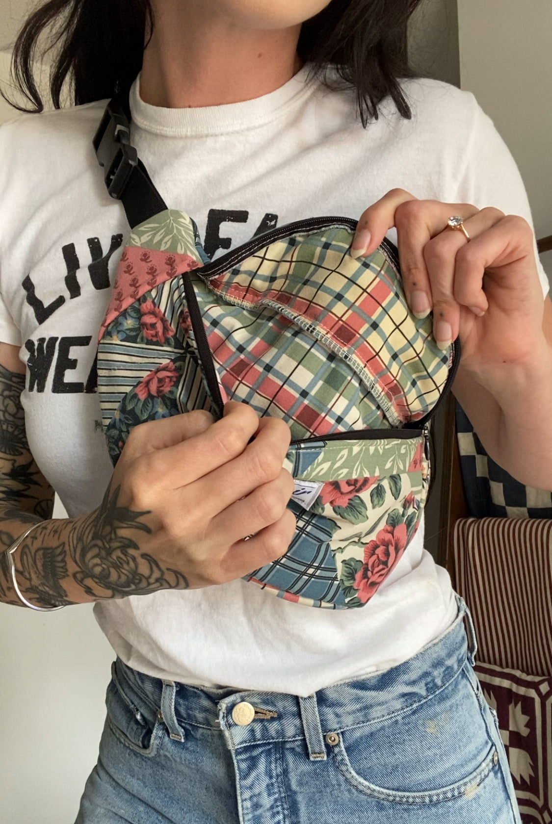 Upcycled Quilt Pattern Fanny Pack