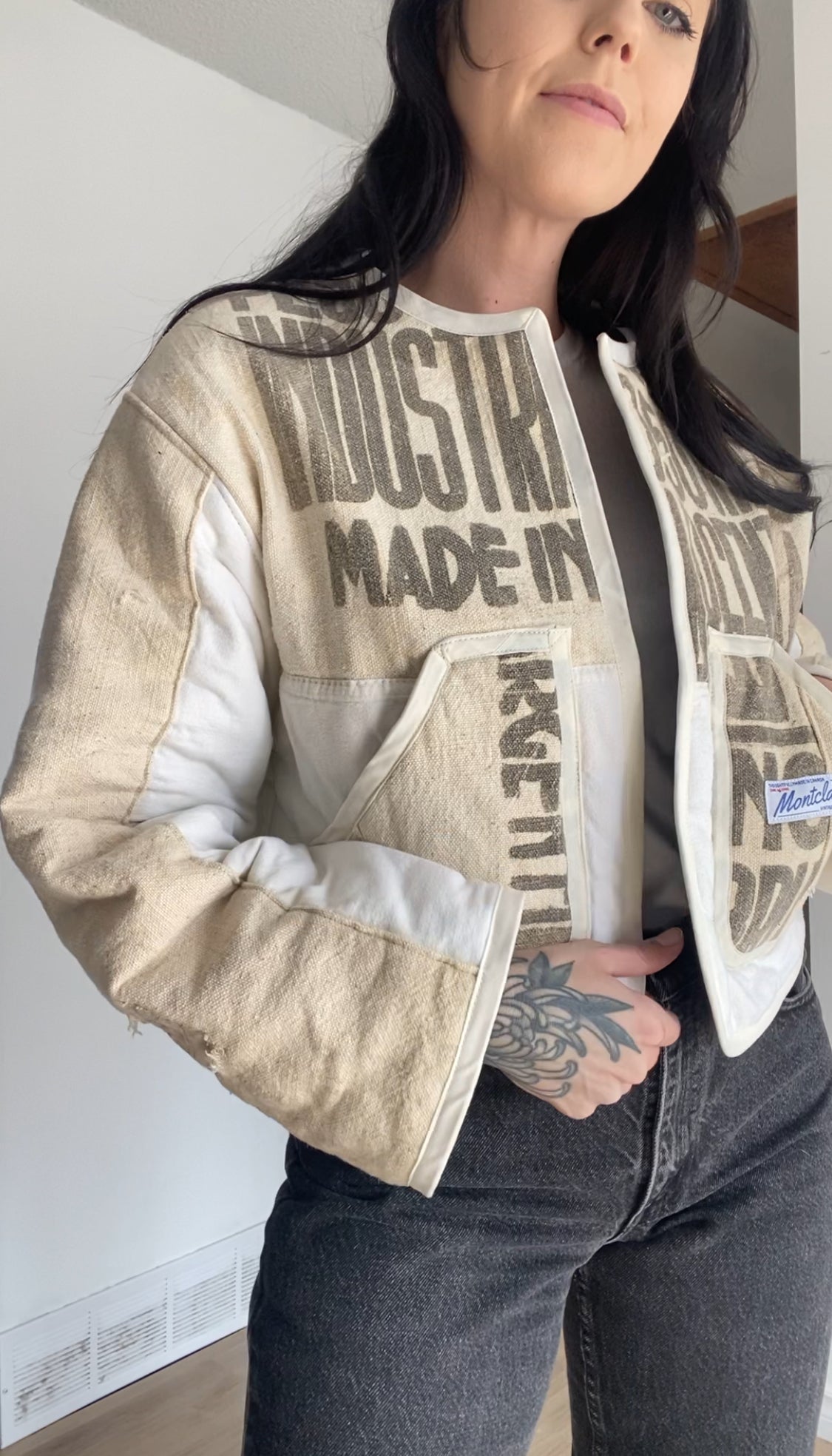 Upcycled Feedsack Jacket