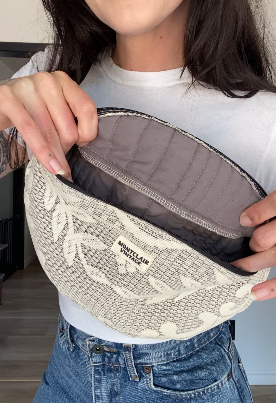 Upcycled Lace Fanny Pack