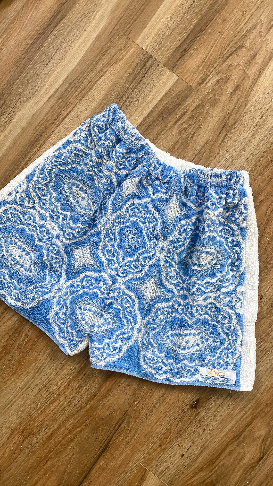 S/M Upcycled Vintage Towel Shorts