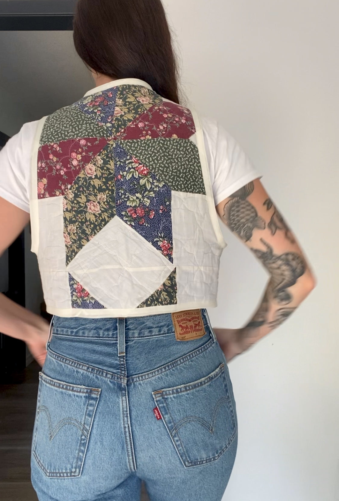 Upcycled Tie-front Quilt Vest