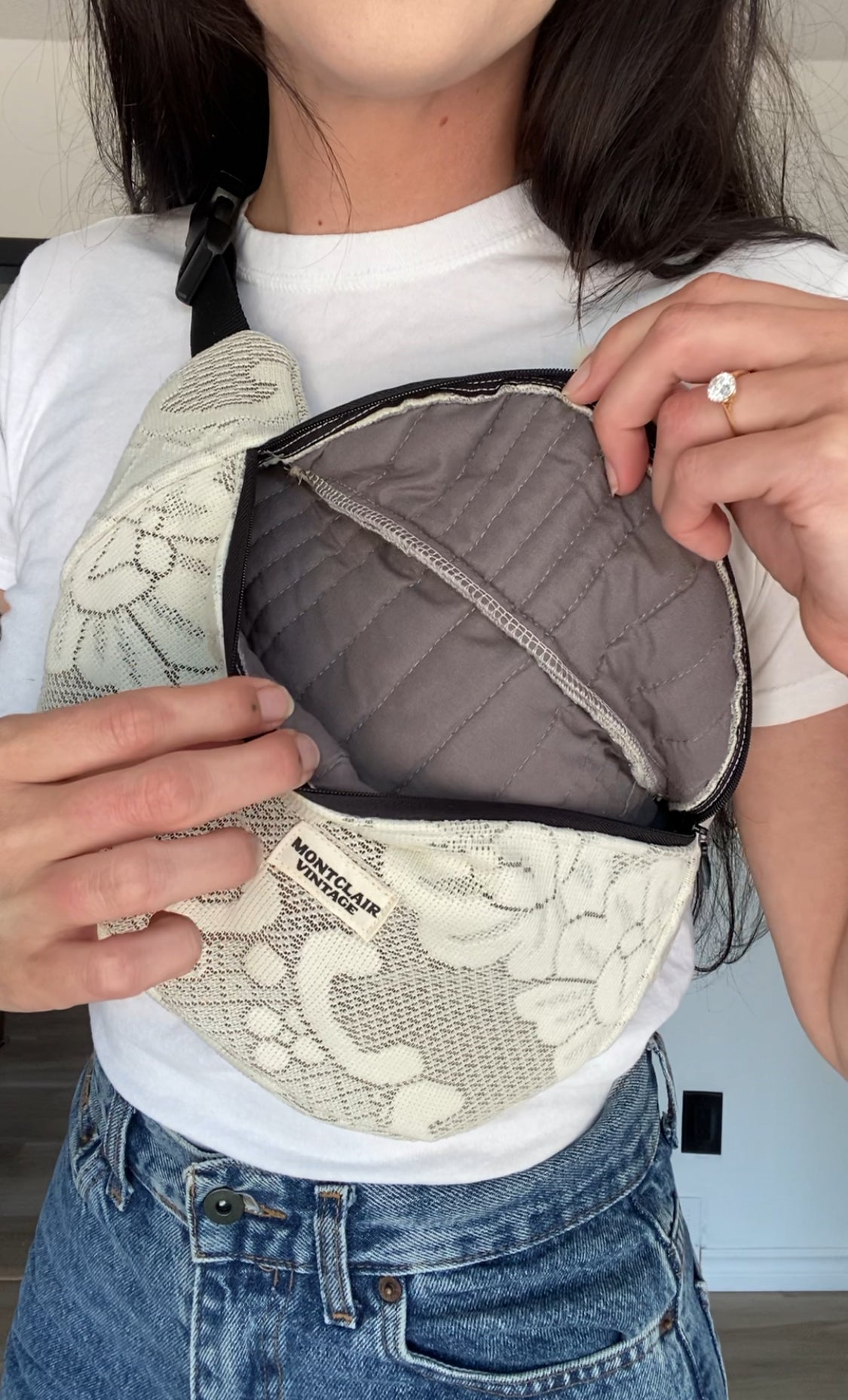 Upcycled Lace Fanny Pack