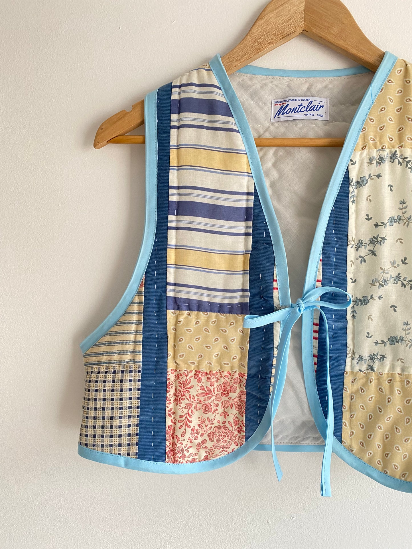 Upcycled Tie-front Quilt Vest