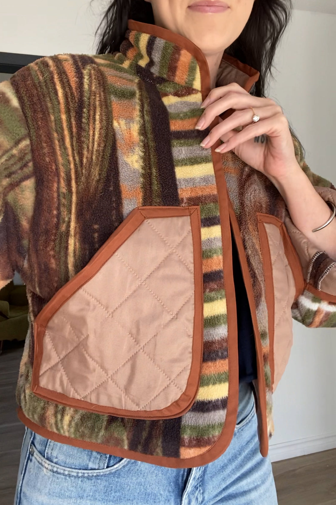 Upcycled Running Horses Jacket