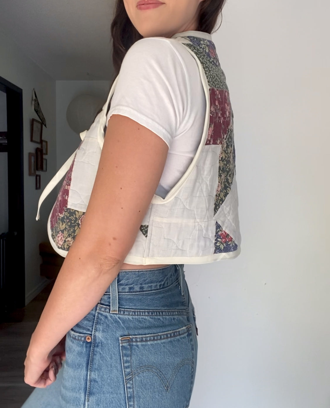 Upcycled Tie-front Quilt Vest