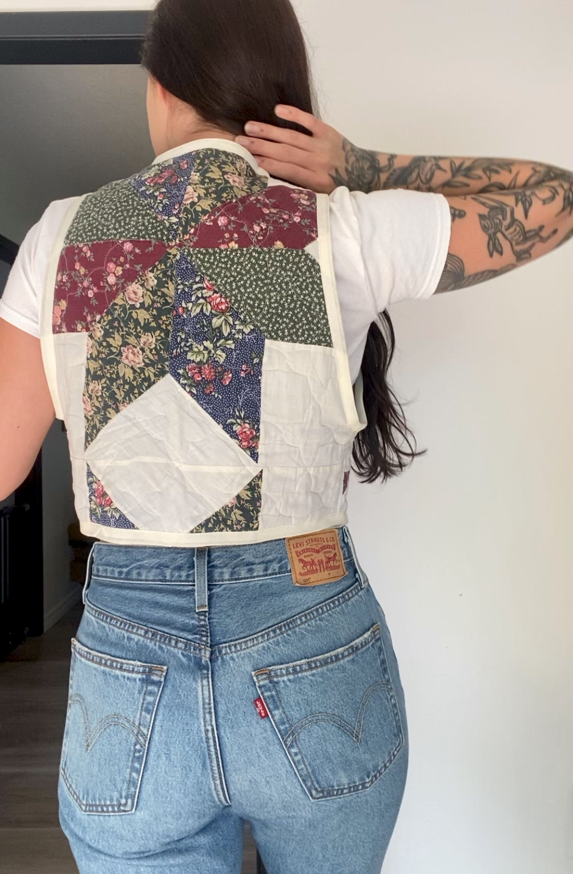 Upcycled Tie-front Quilt Vest