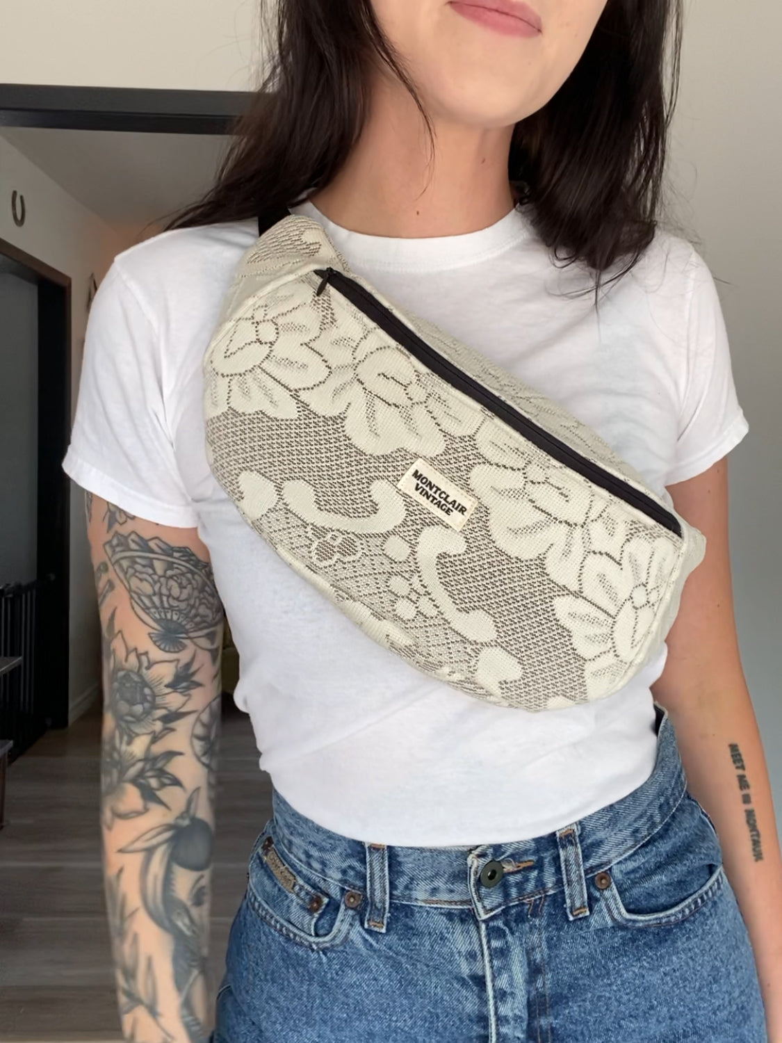 Upcycled Lace Fanny Pack