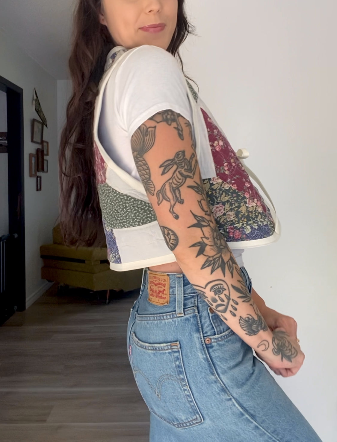 Upcycled Tie-front Quilt Vest