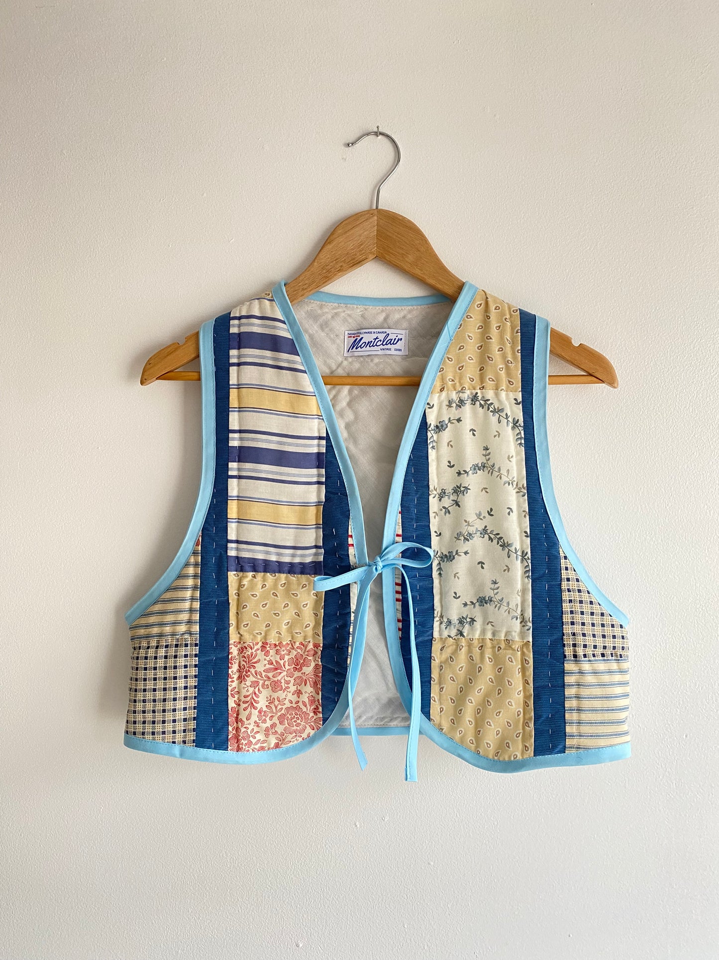Upcycled Tie-front Quilt Vest