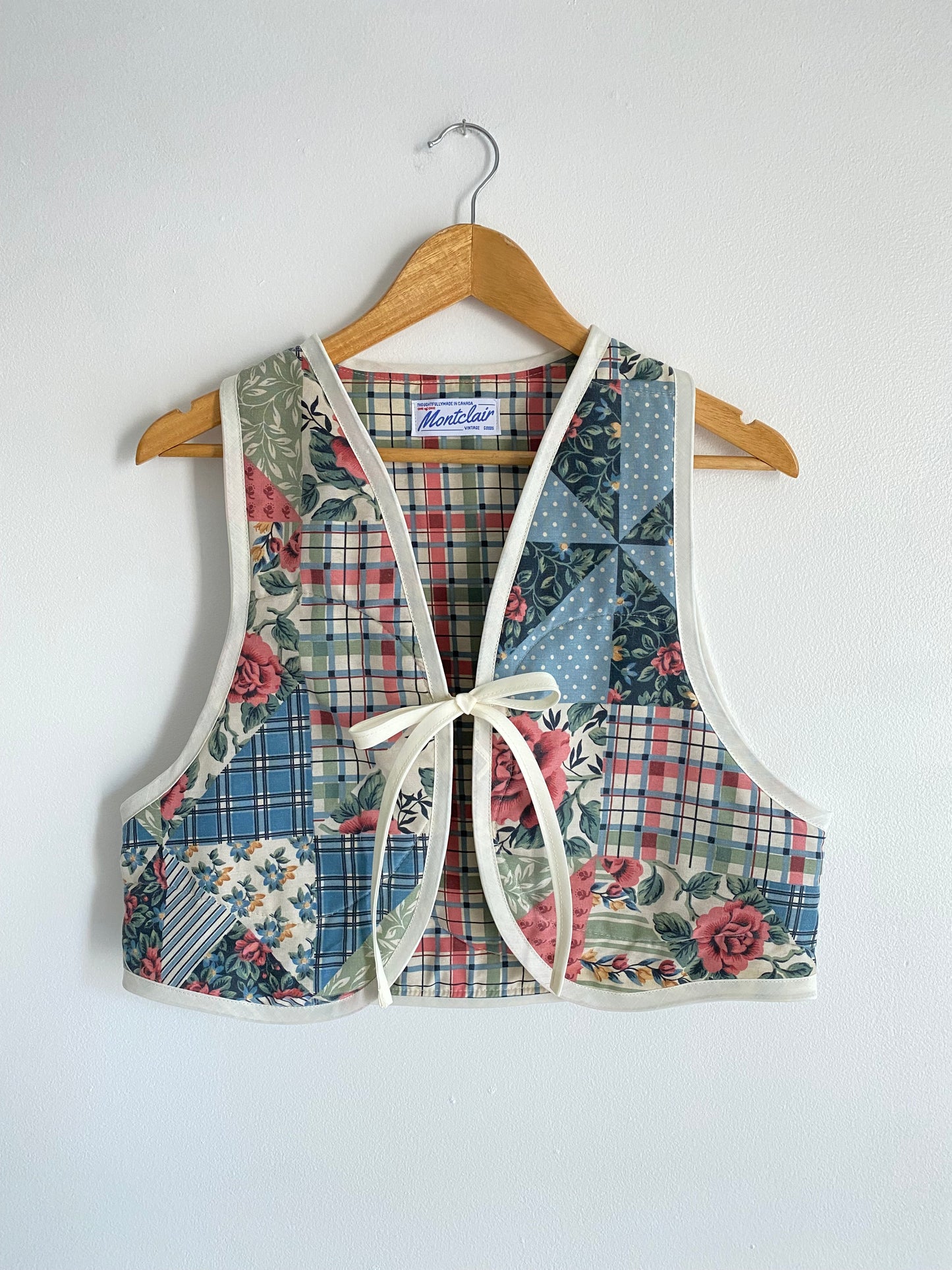 Upcycled Tie-Front Vest