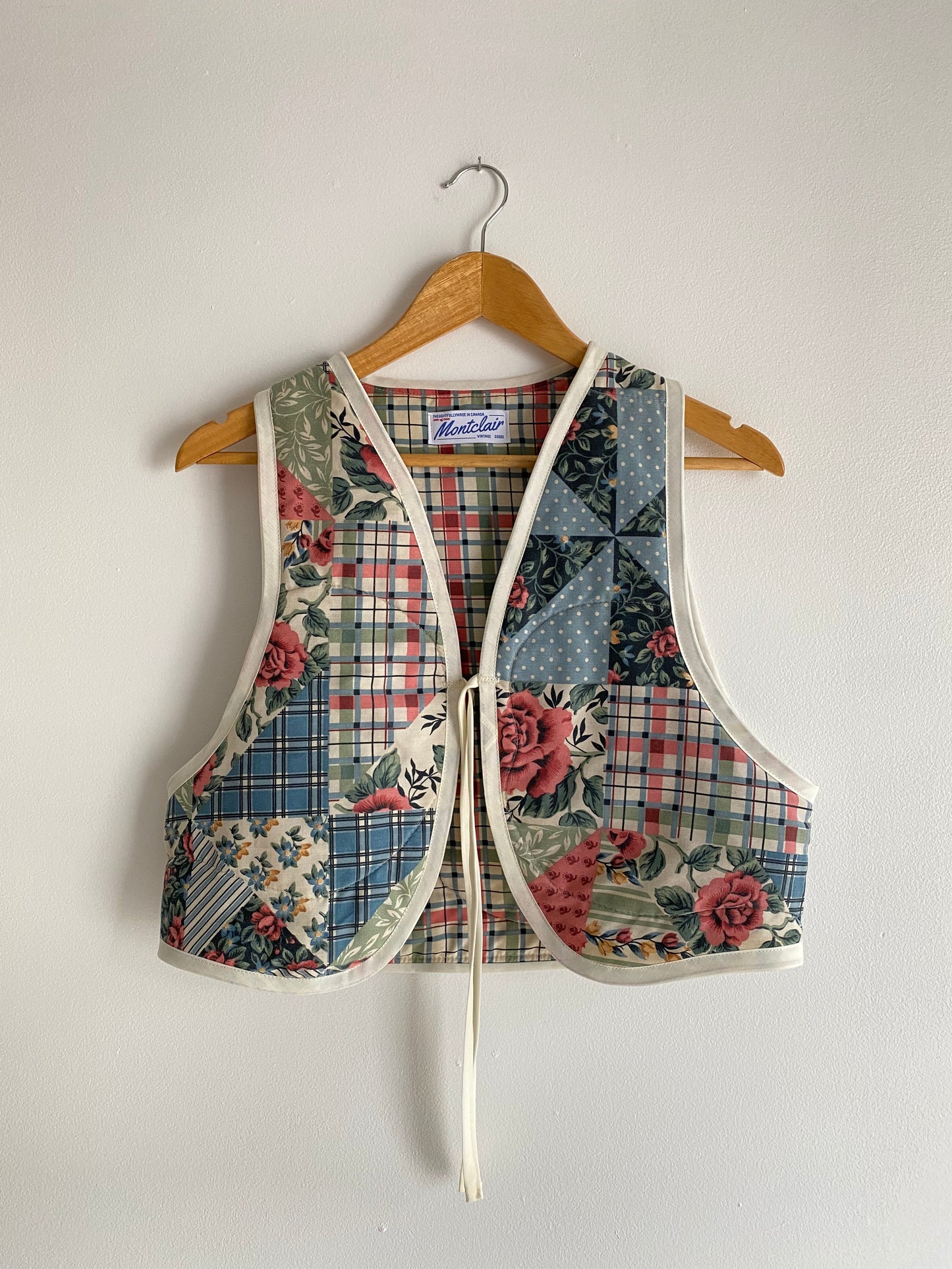 Upcycled Tie-Front Vest