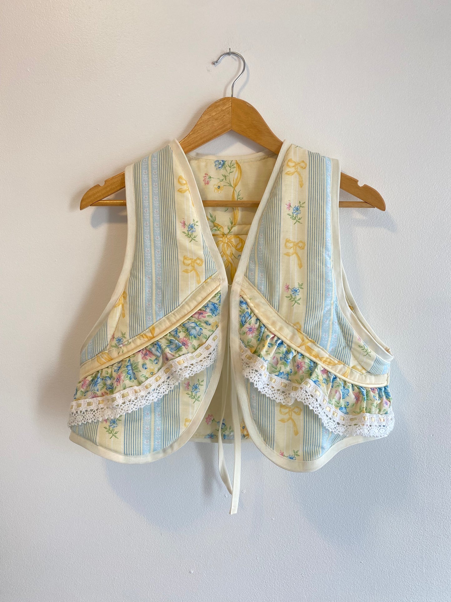 Upcycled Tie-Front Vest