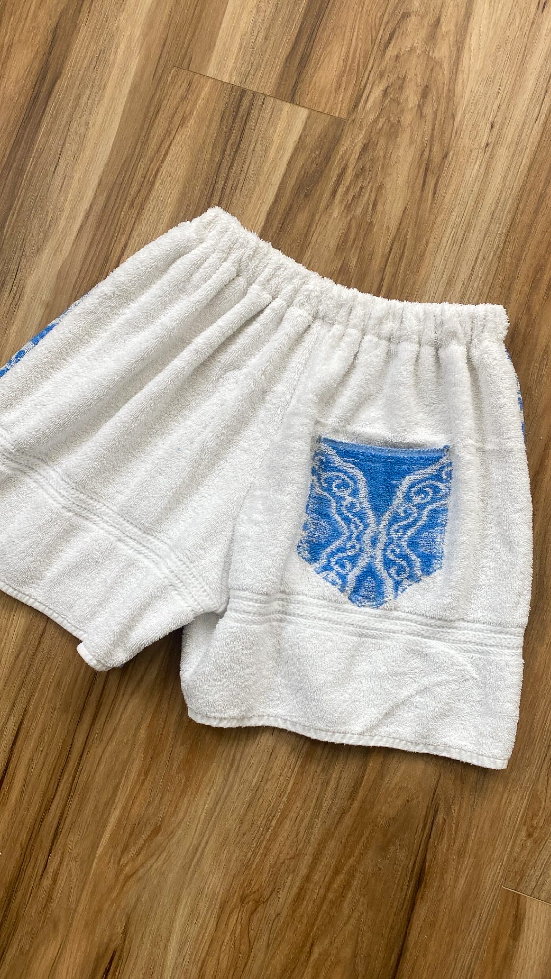 S/M Upcycled Vintage Towel Shorts