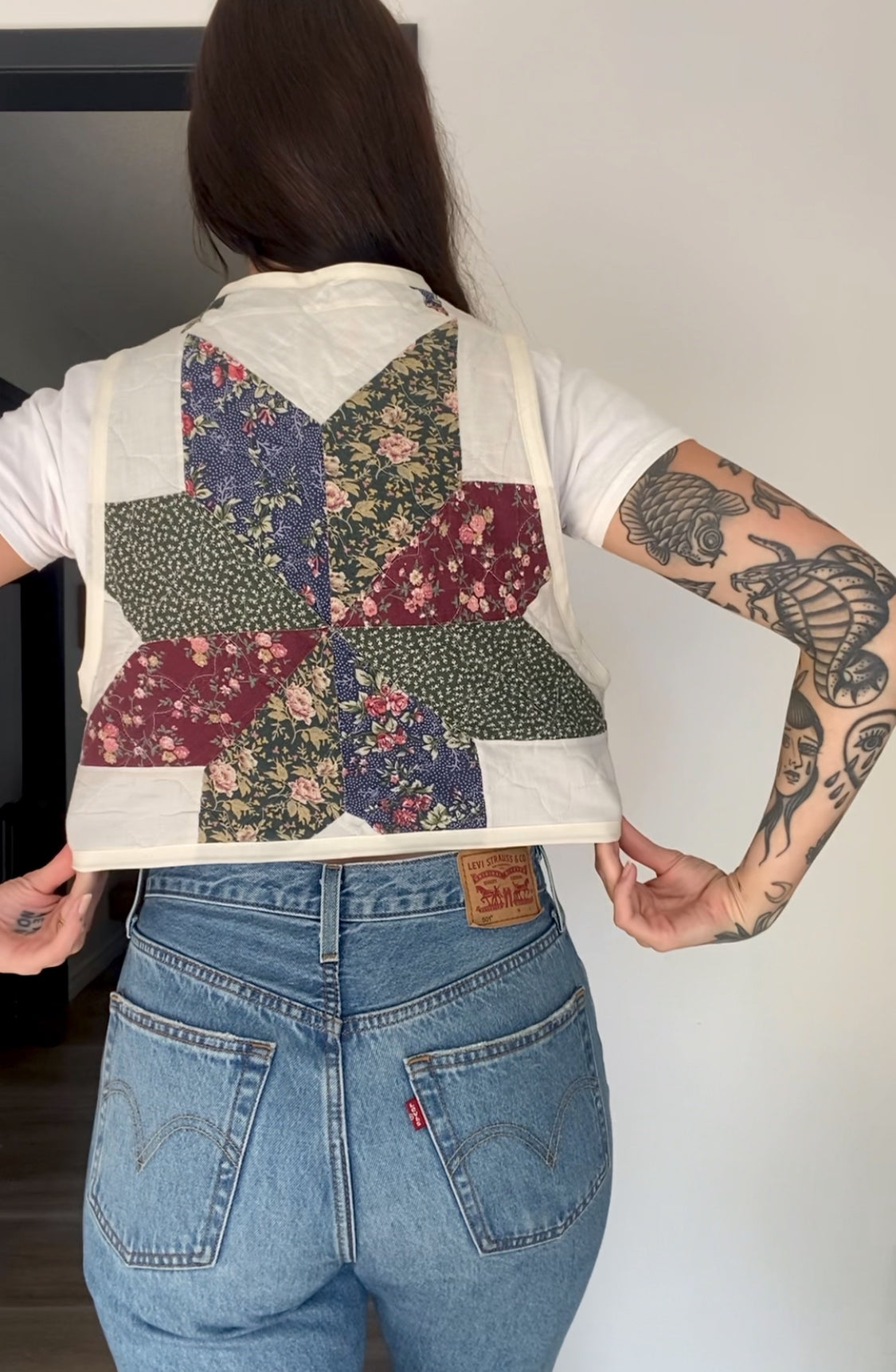 Upcycled Tie-front Quilt Vest