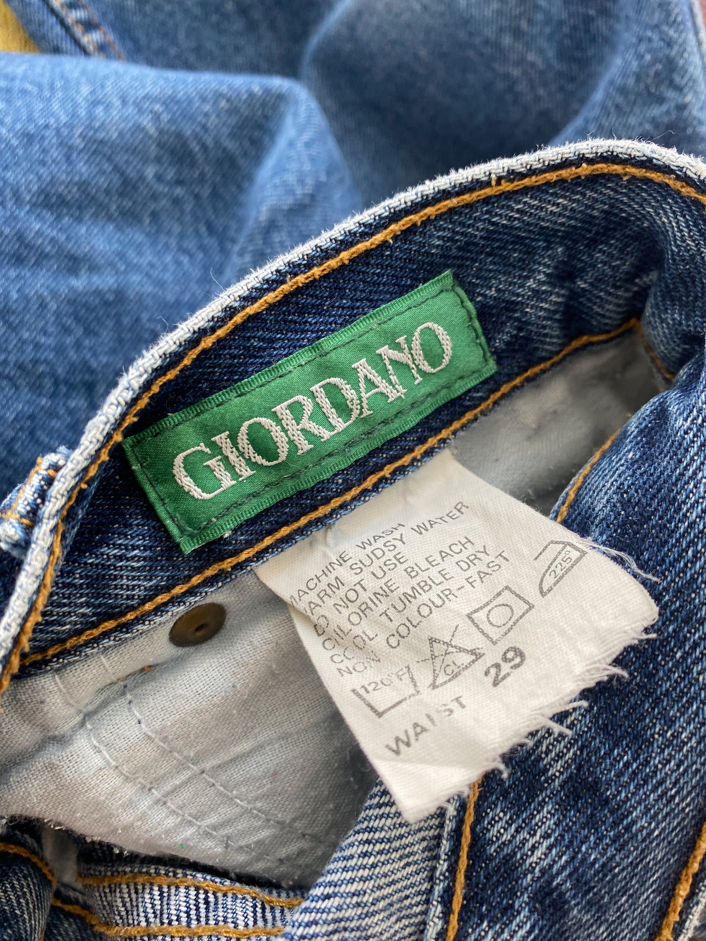 28"W Vintage Giordano Blues High Rise Jeans