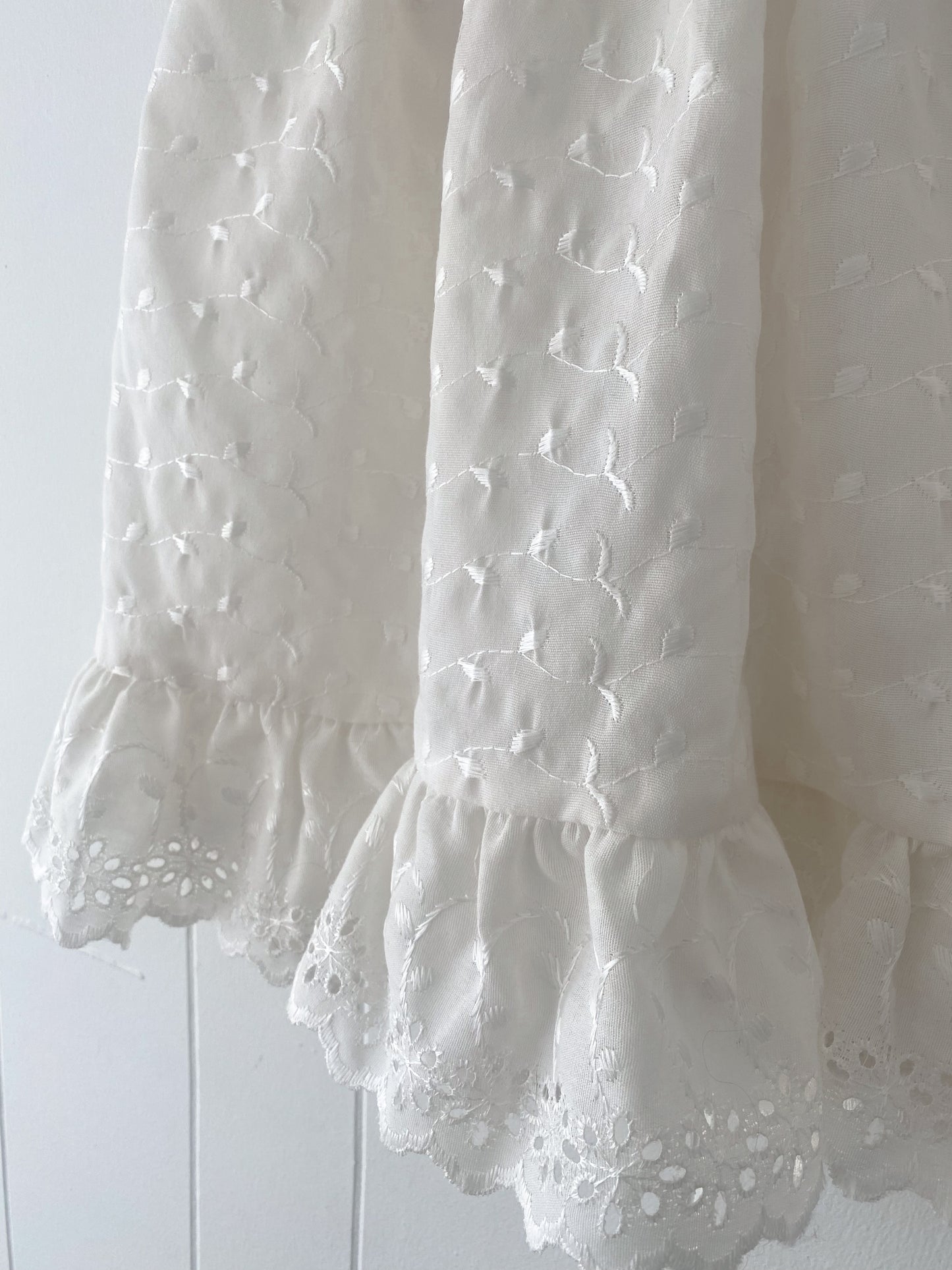 Upcycled Eyelet Lace Skirt