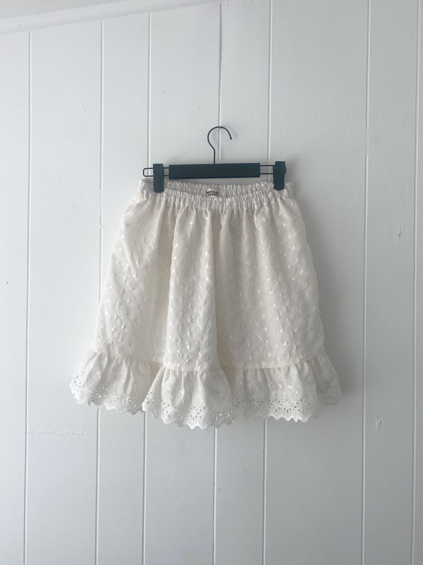 Upcycled Eyelet Lace Skirt