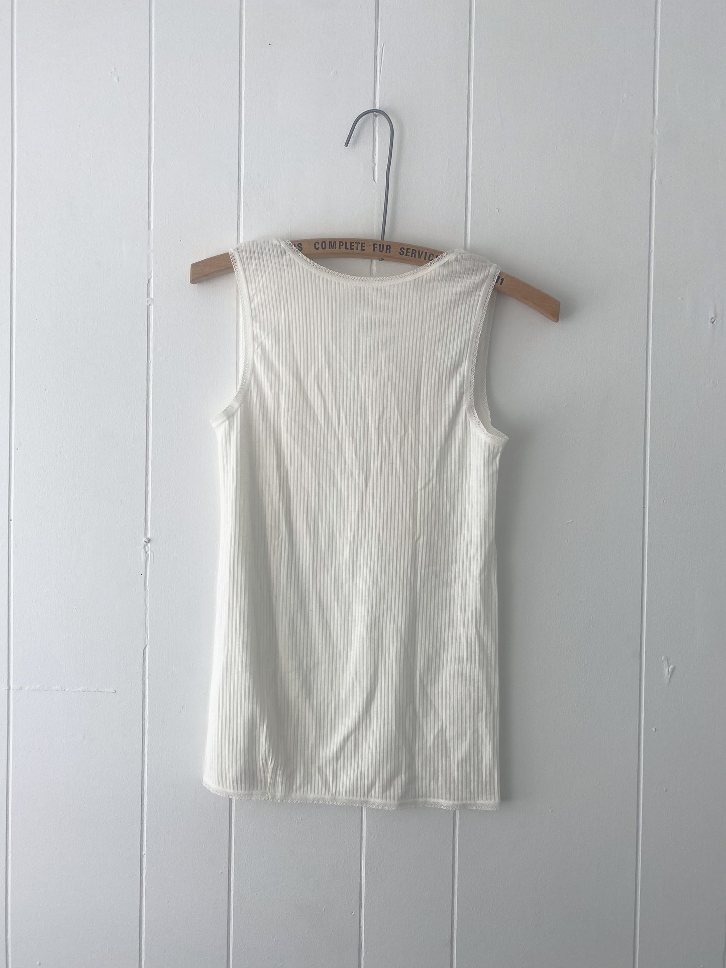 Vintage Lace & Ribbed Tank
