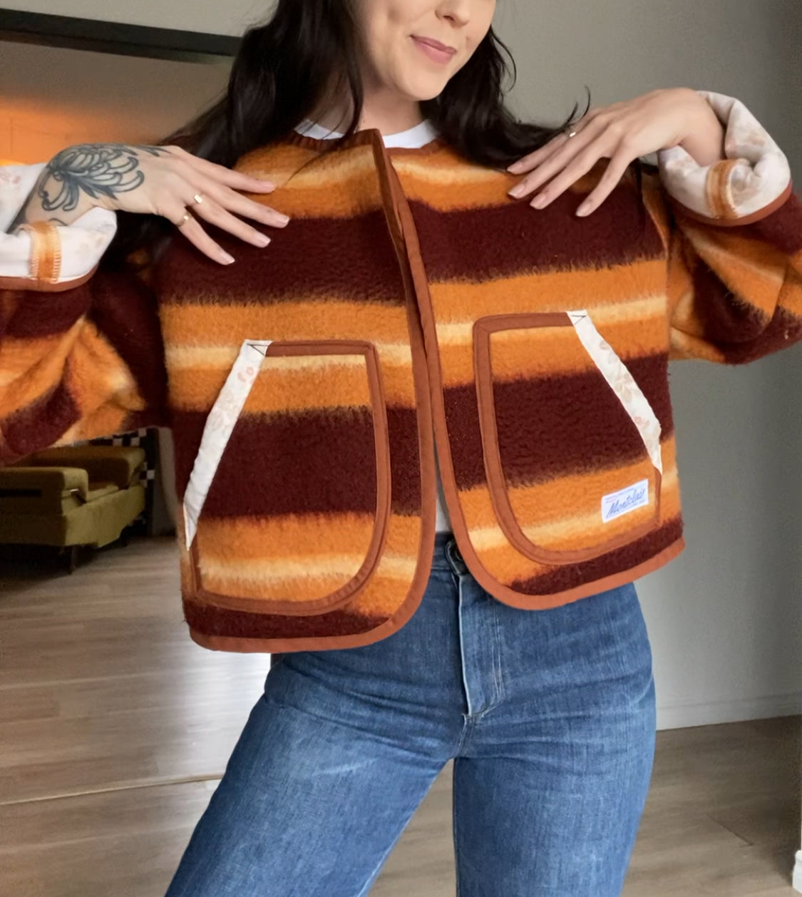 Upcycled Wool Blend Jacket