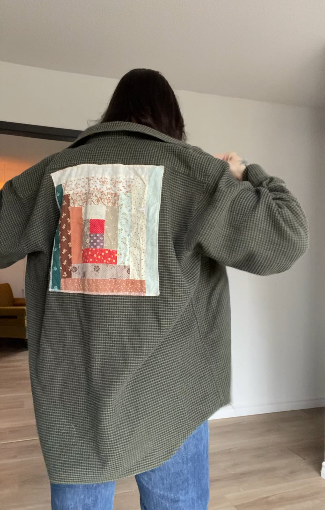 Vintage Quilt Block Button Down