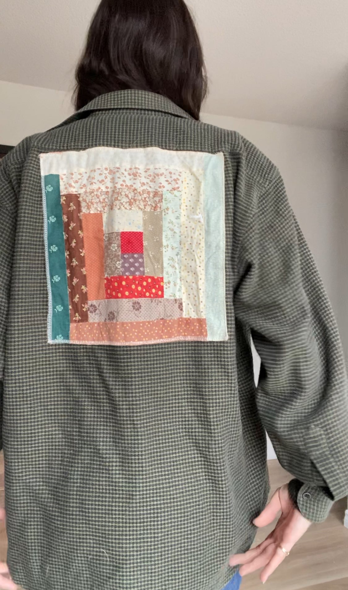 Vintage Quilt Block Button Down