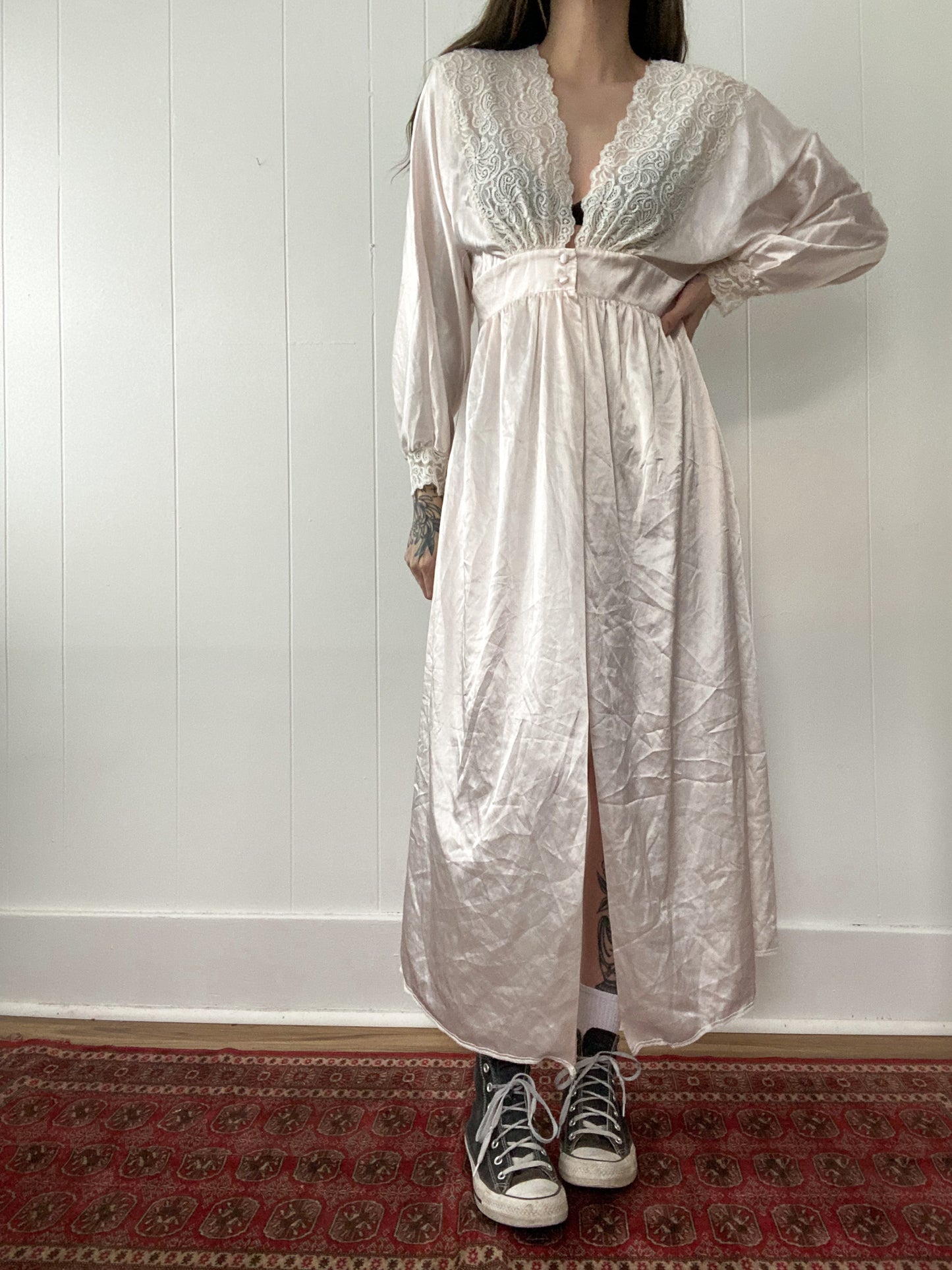 M 80s Satin House Coat