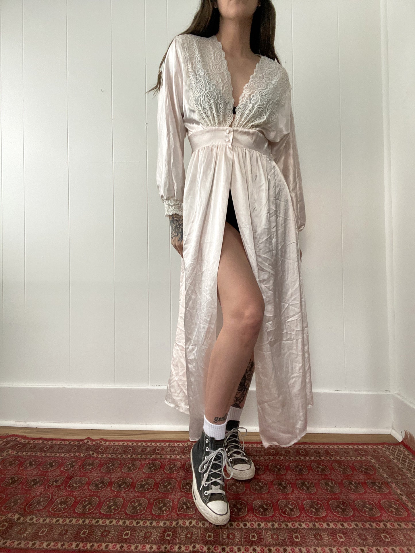 M 80s Satin House Coat