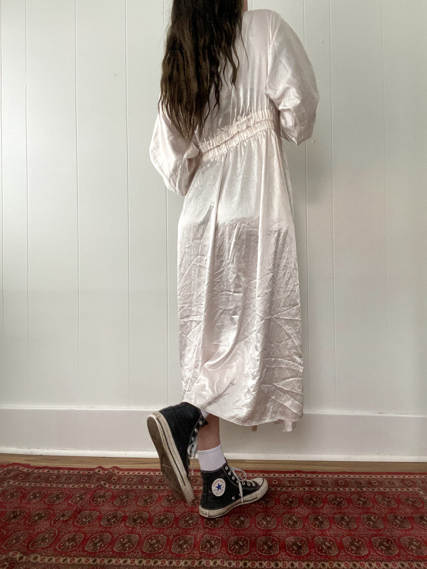 M 80s Satin House Coat