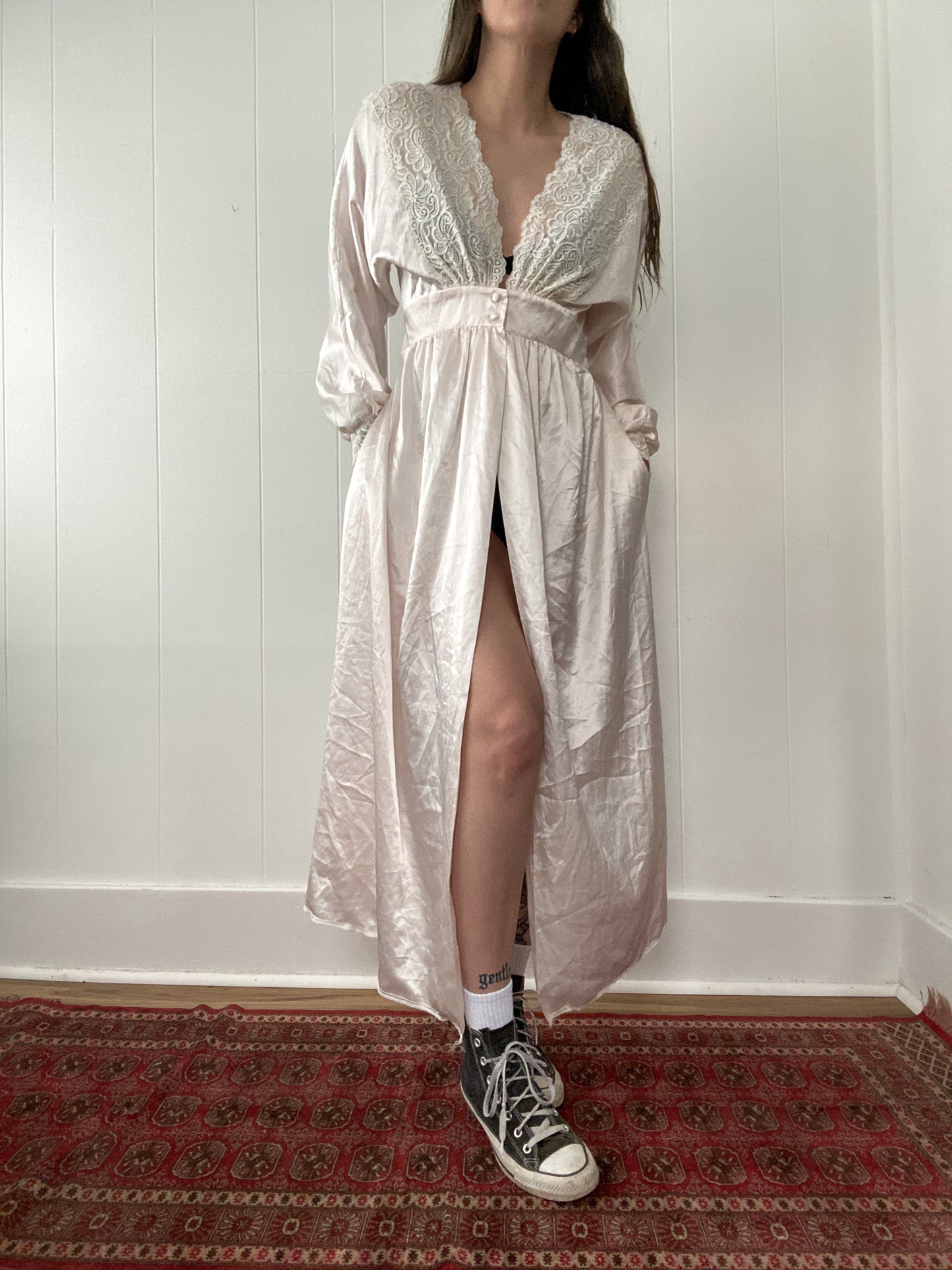 M 80s Satin House Coat