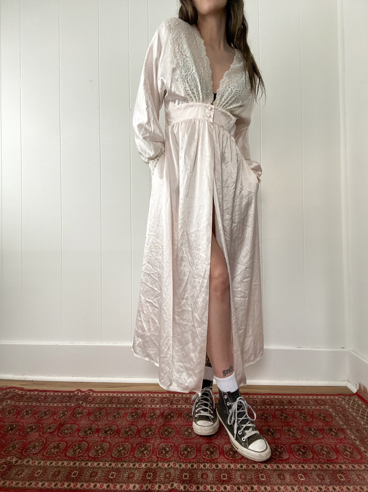M 80s Satin House Coat