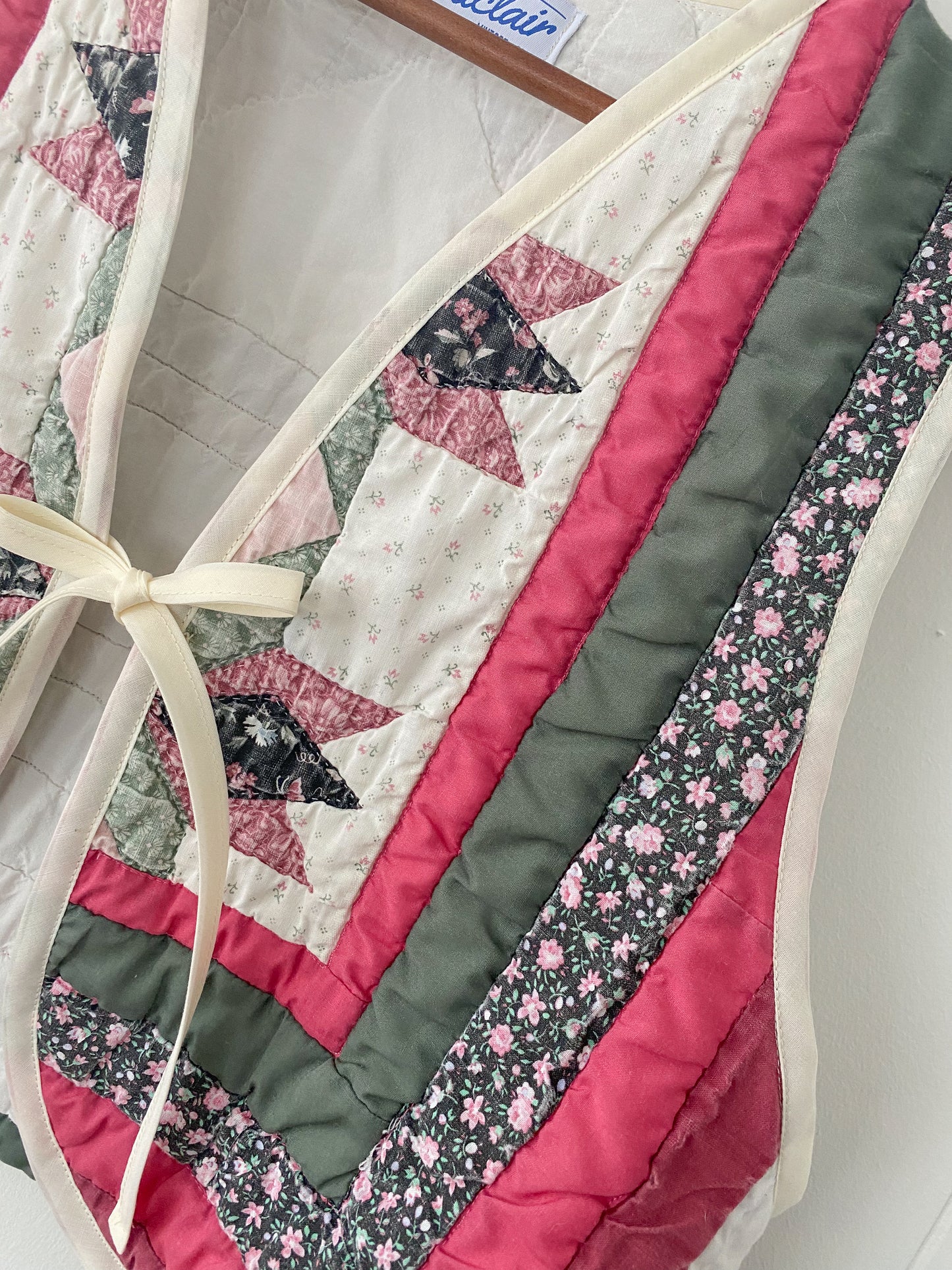Upcycled Tie Front Quilt Vest