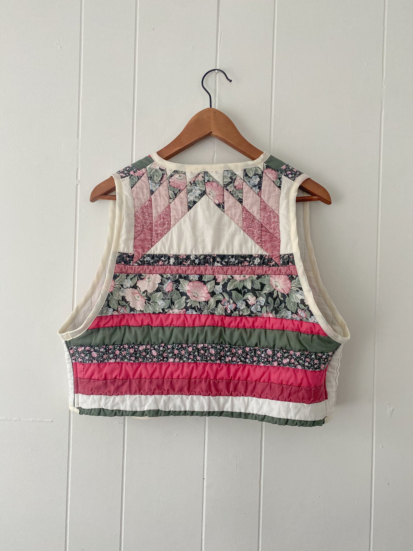 Upcycled Tie Front Quilt Vest