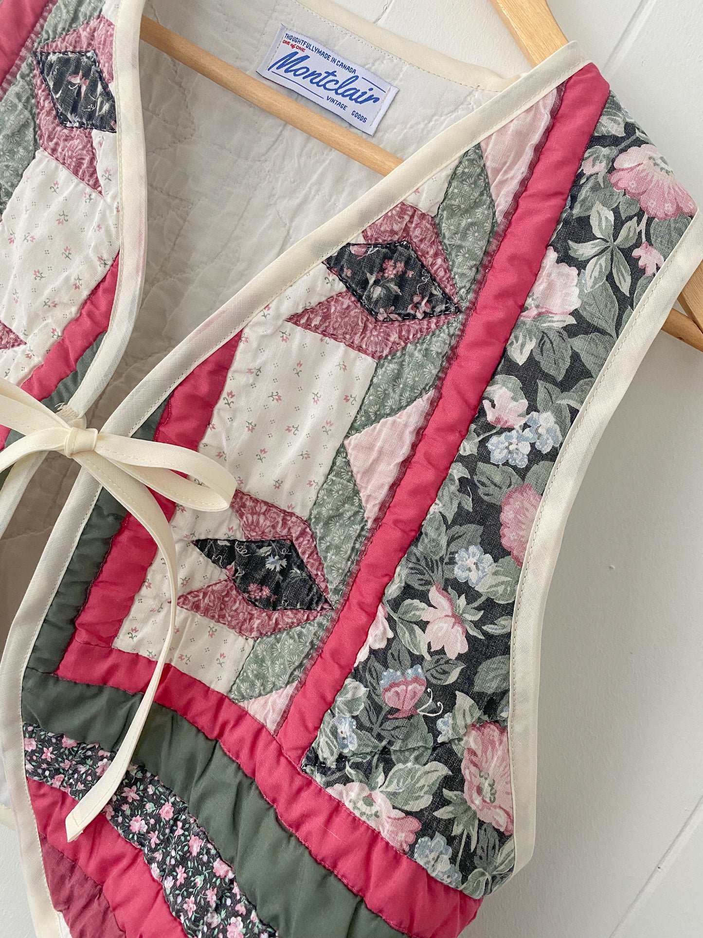 Upcycled Tie Front Quilt Vest