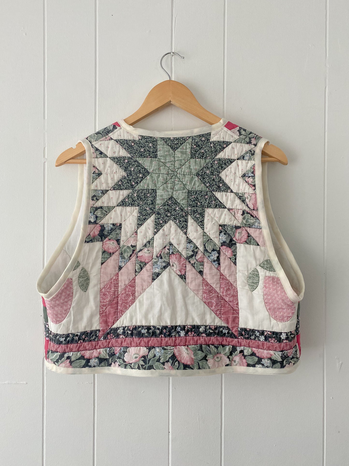 Upcycled Tie Front Quilt Vest