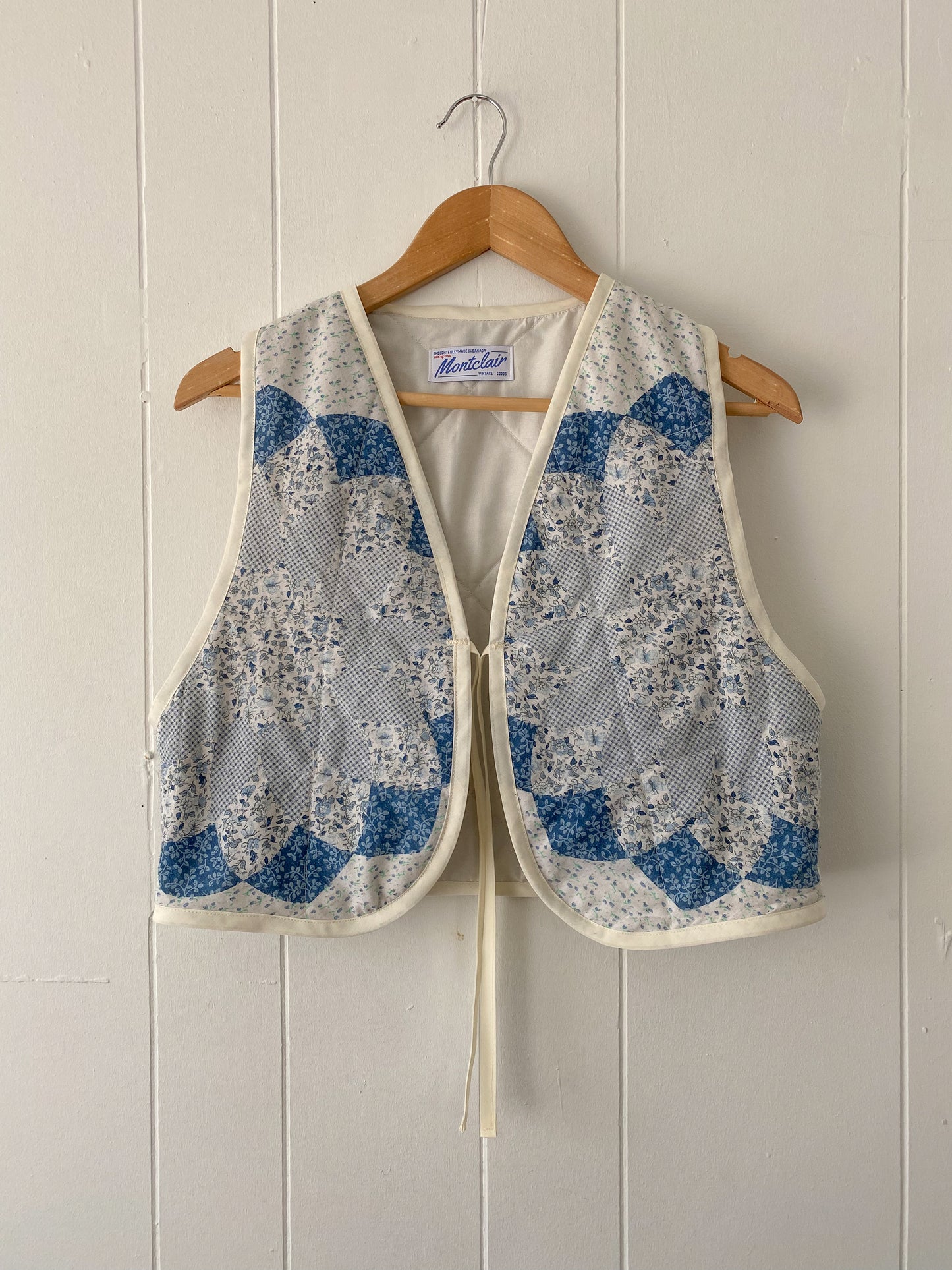 Upcycled Tie Front Quilt Vest