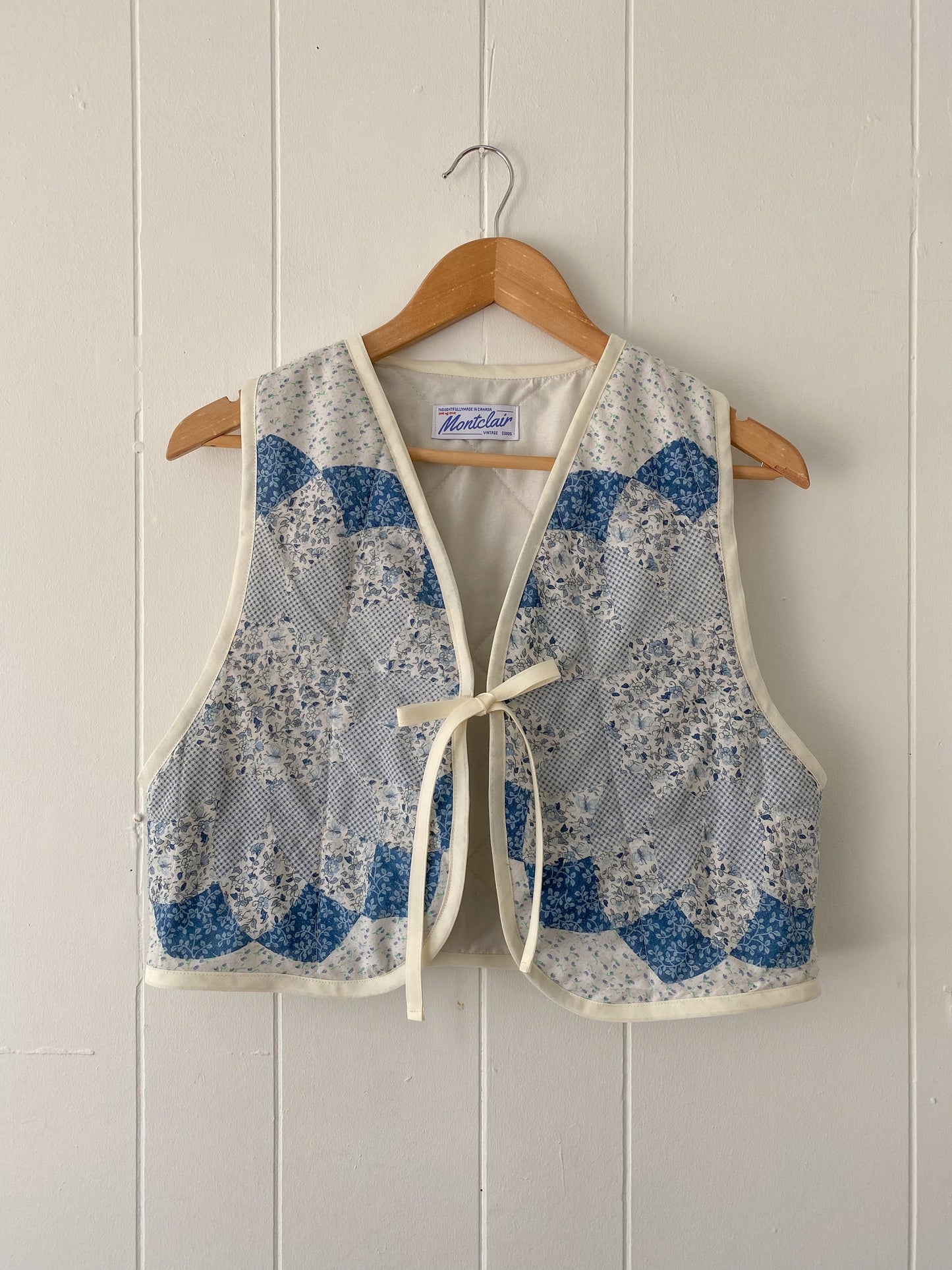 Upcycled Tie Front Quilt Vest