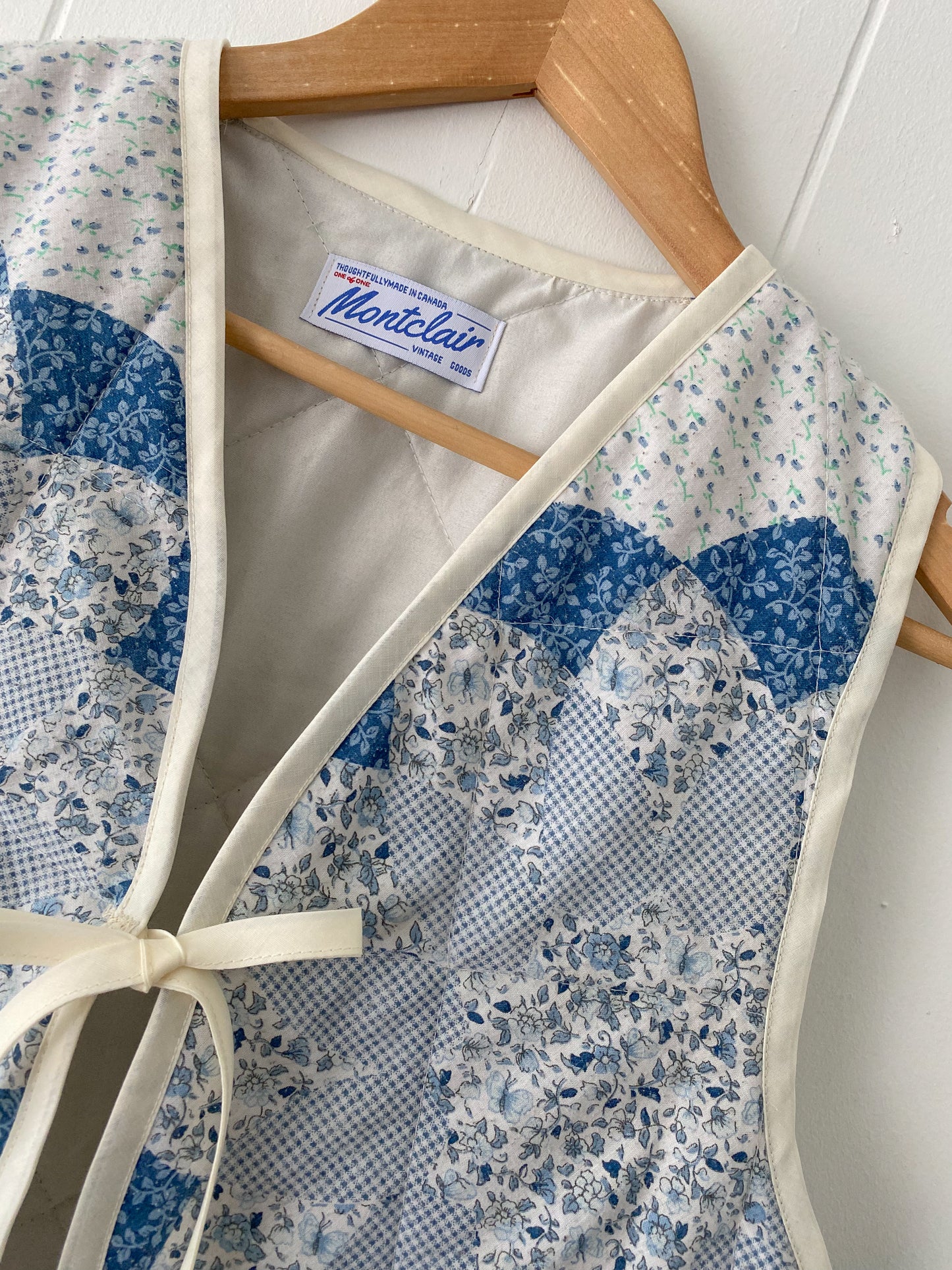 Upcycled Tie Front Quilt Vest