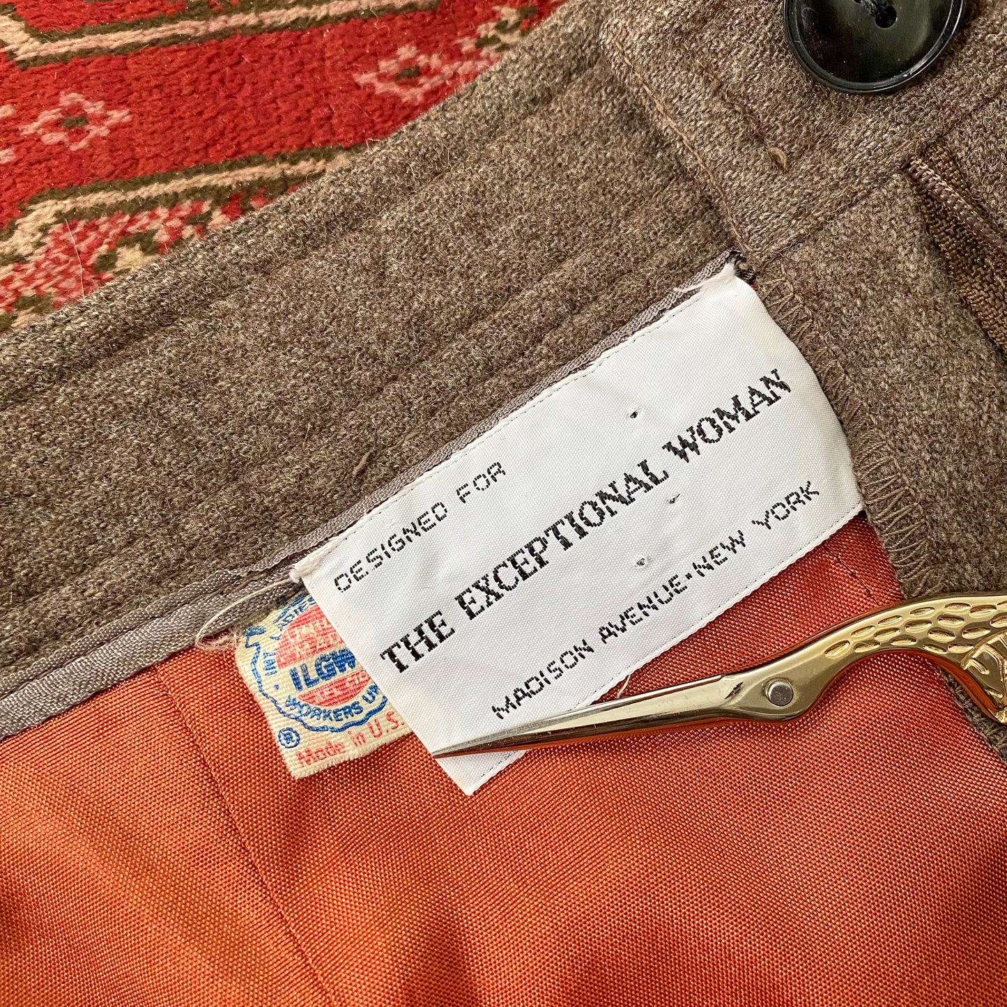 25"W 1970s Union Made Wool Trousers