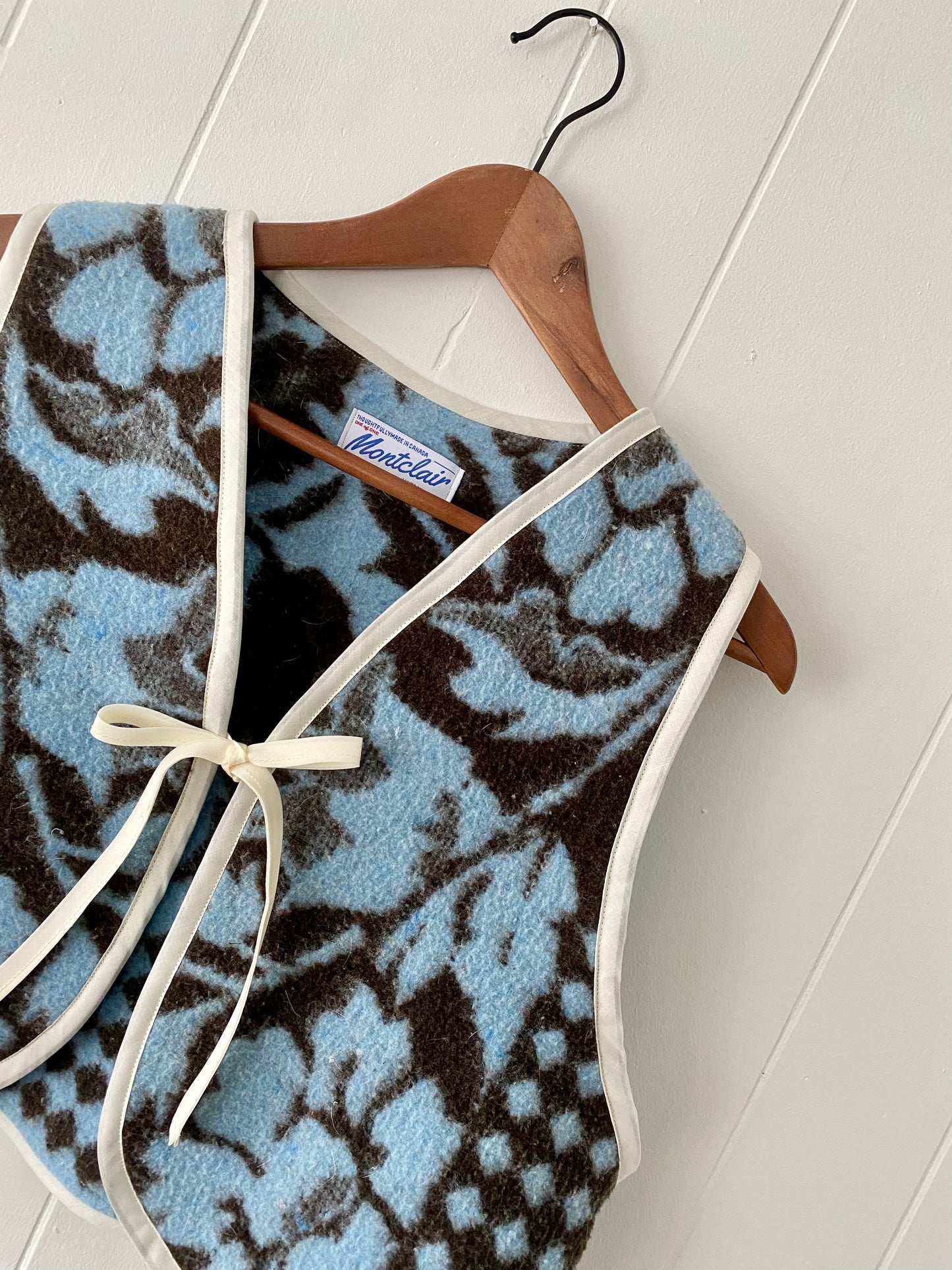 Upcycled Tie-front Vest