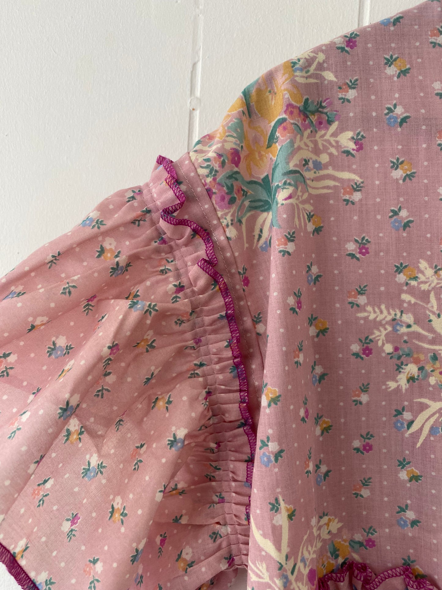 Upcycled Tie Front Blouse