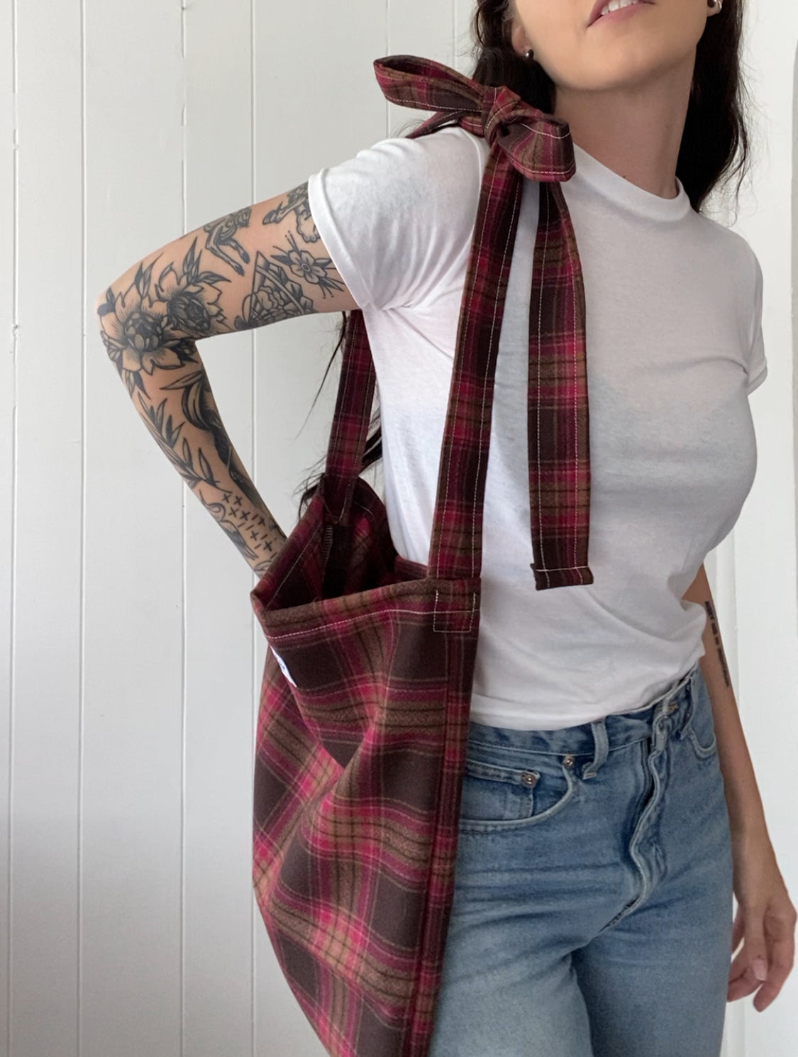 Upcycled Bow-tie Tote Bag