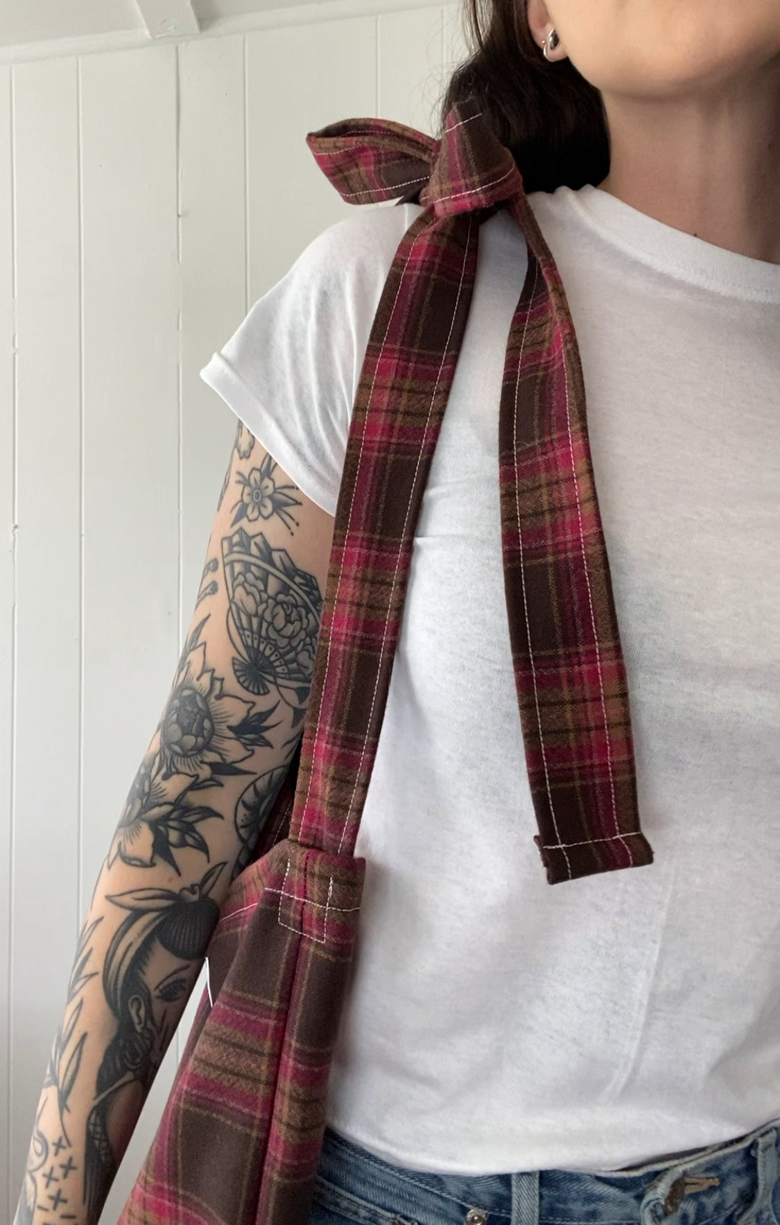 Upcycled Bow-tie Tote Bag