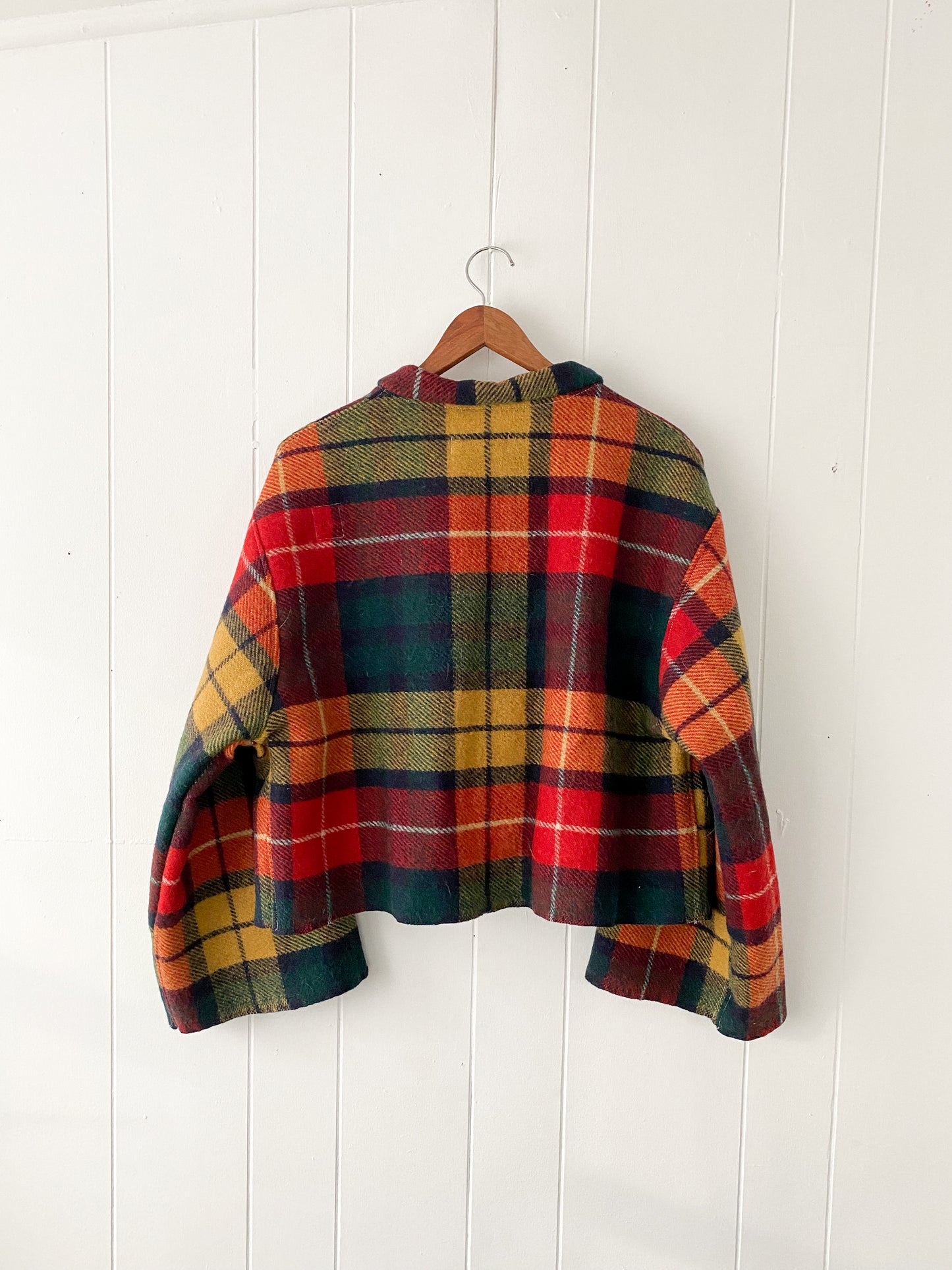 Upcycled Vintage Plaid Wool Jacket