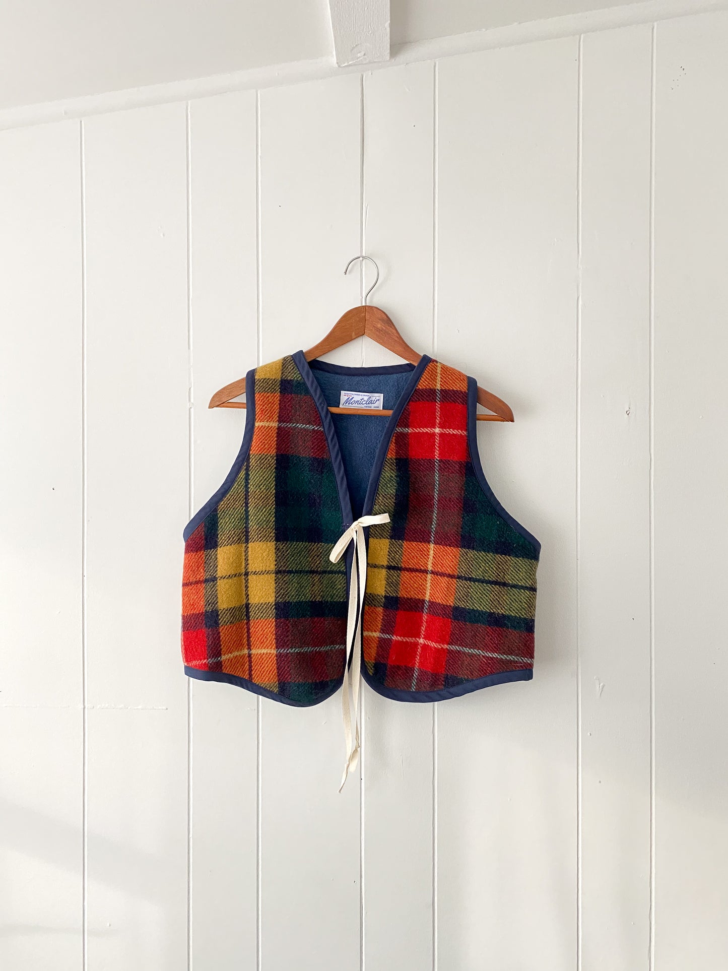Upcycled Vintage Plaid Wool Vest