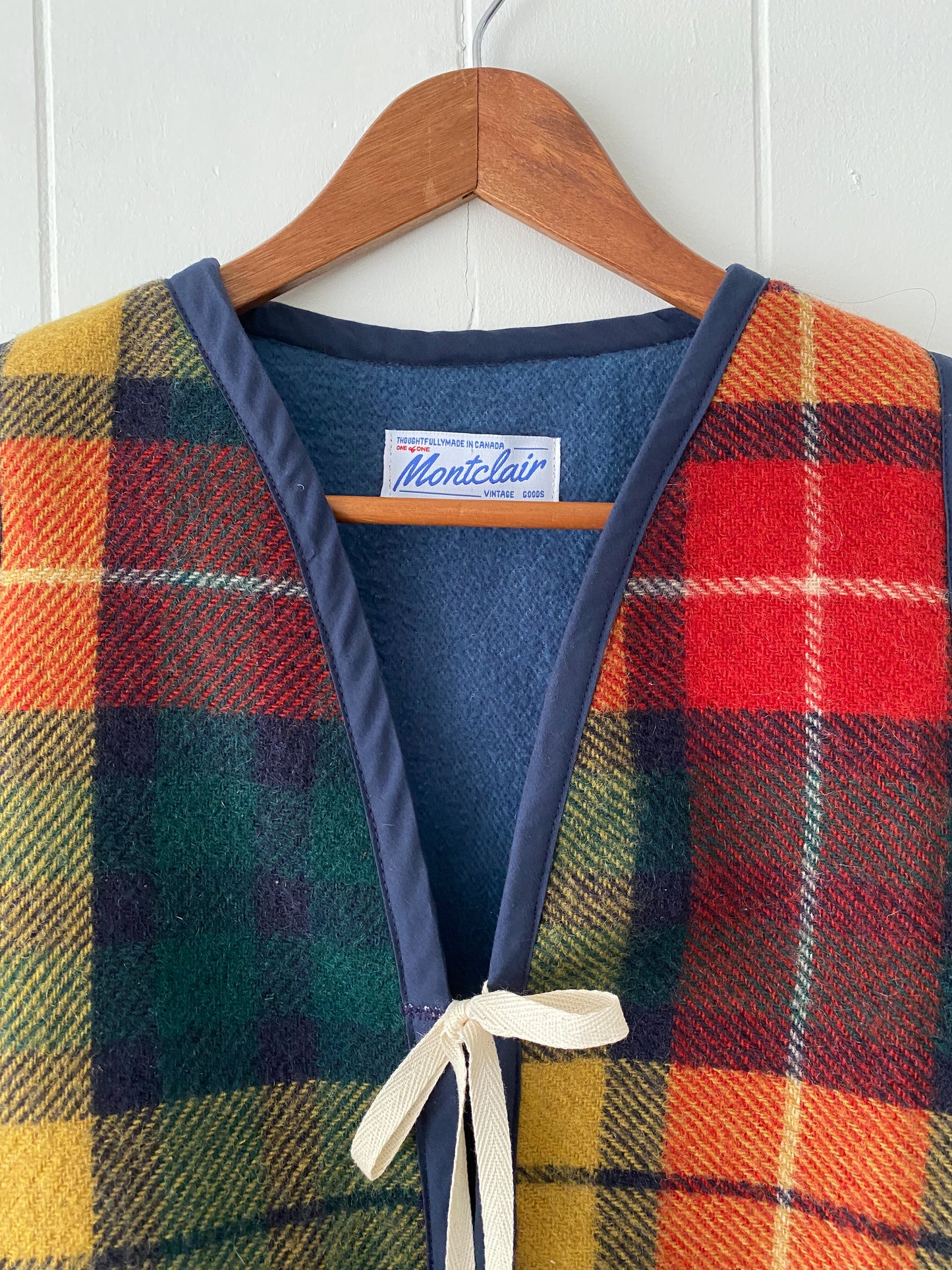 Upcycled Vintage Plaid Wool Vest
