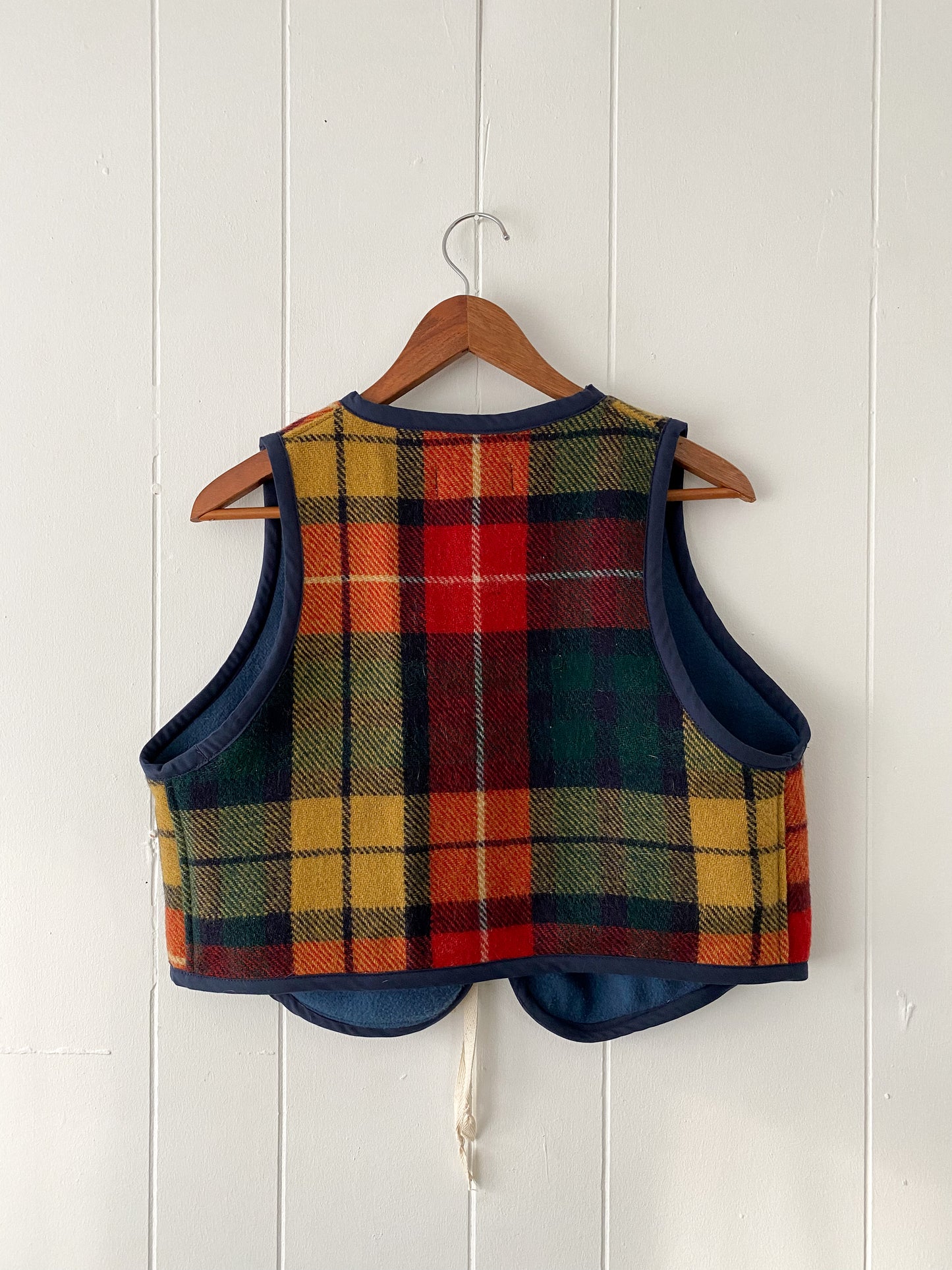 Upcycled Vintage Plaid Wool Vest